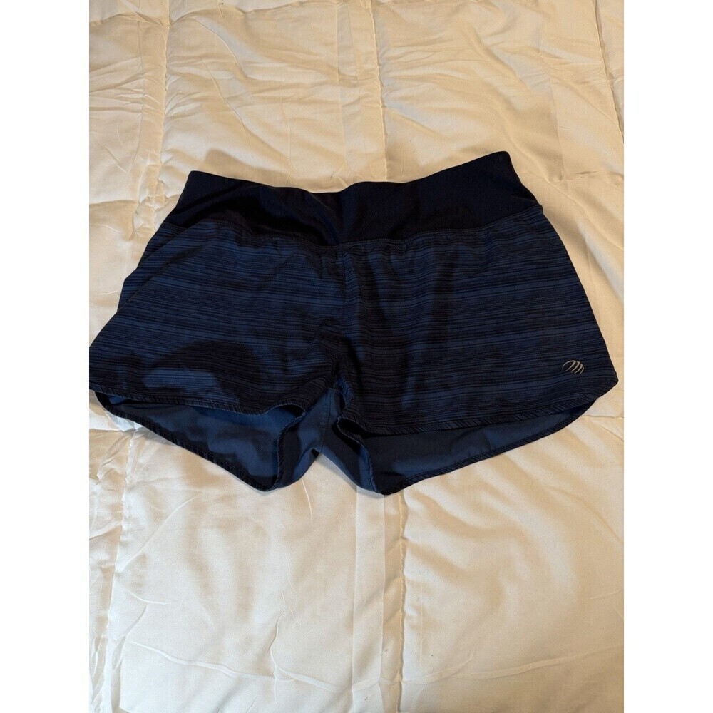 MPG Women's Running Athletic Shorts Navy Blue Lined Activewear Medium